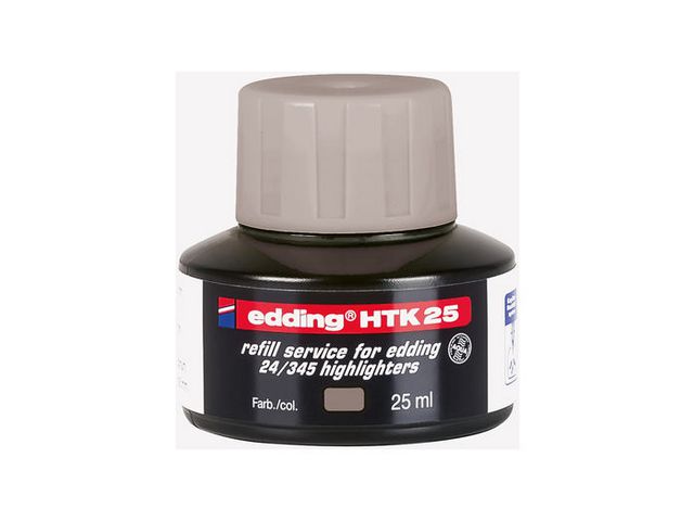 Inkt Edding tekstm HTK-25 grijs 25ml