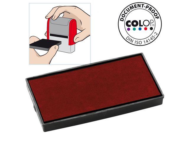 Inktkussen Colop E/50 rood/pak 2