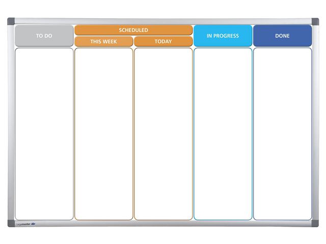 Kanban board Legamaster time 90x120cm