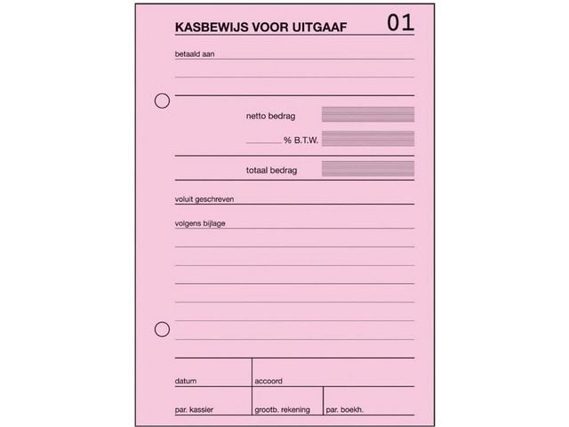 Kasbewijs Sigel A6 uitgaaf 100 bl/wr5