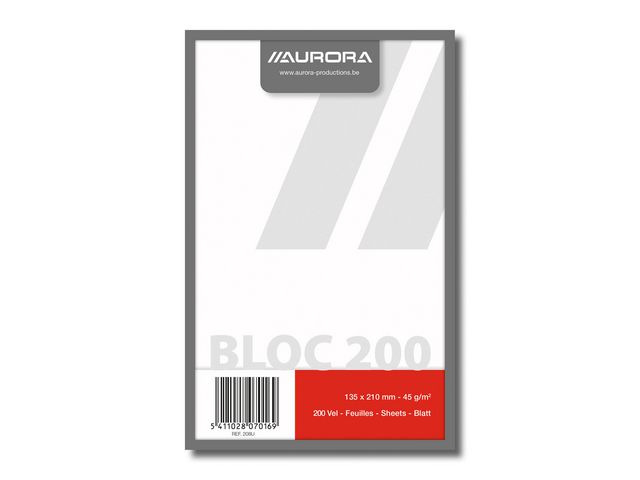 Kladblok Aurora 135x210 blanco/pk5