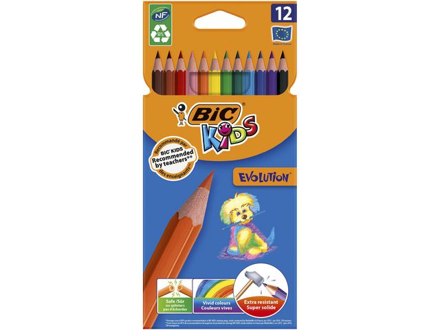 Kleurpotlood Bic Ecolutions ass/pak 12