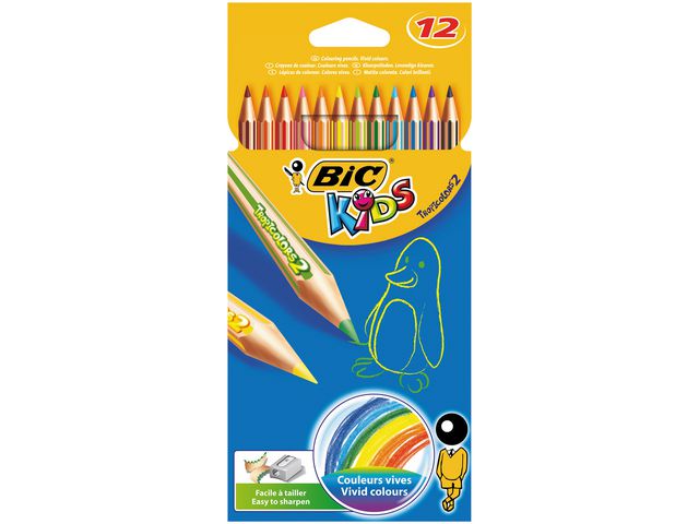 Kleurpotlood Bic Tropicolors ass/pk12