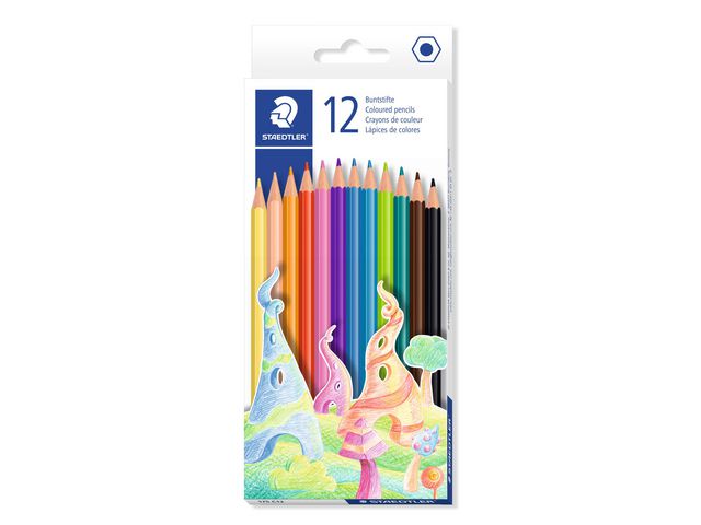 Kleurpotlood Staedtler dun ass./pk12