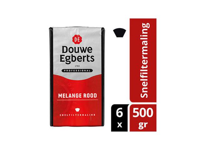 Koffie DE snelfiltermaling rd/ds 6x500g