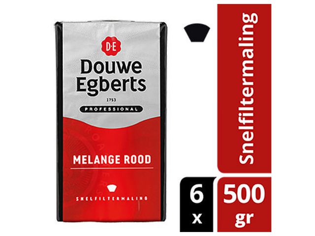 Koffie DE snelfiltermaling rood/ds6x500g