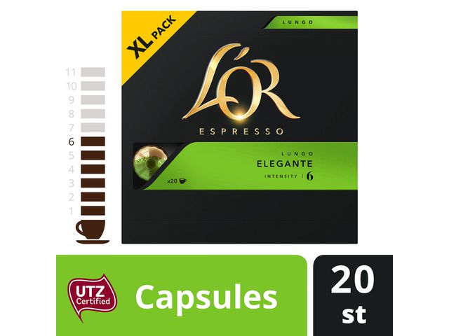 Koffie L OR Espr. Lungo Elegante 6/pk 20