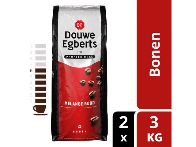 Koffiebonen DE rood/pak 2x3kg