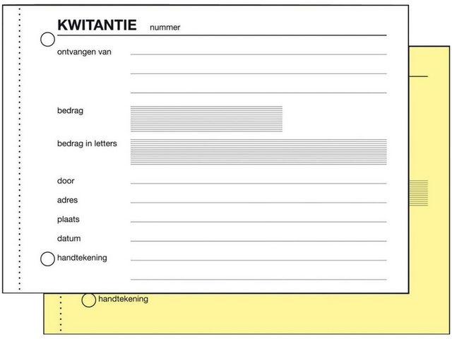 Kwitantieboekje A6 zelfkop. 2x50 bl/wr5