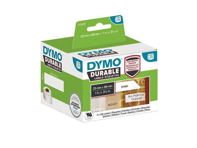 Label Dymo Durable 25x89mm 2x350