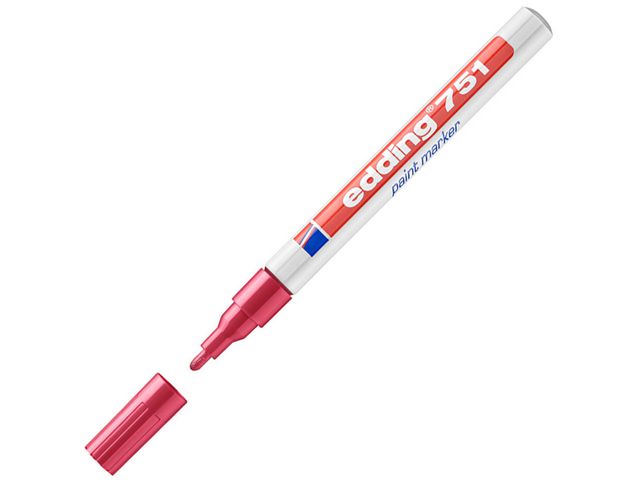 Lakmarker edding 751 1-2 mm rood/doos 10