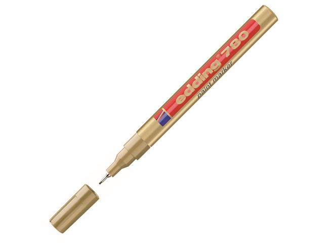 Lakmarker edding 780 0,8 mm goud/pak 10