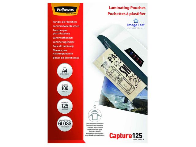 Lamineerhoes Fellowes A4 125Mic/pk100