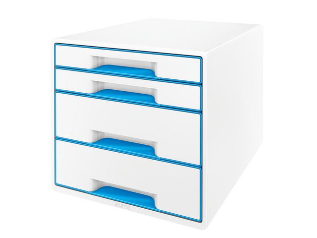 Leitz WOW desk cube 4D wit/blauw