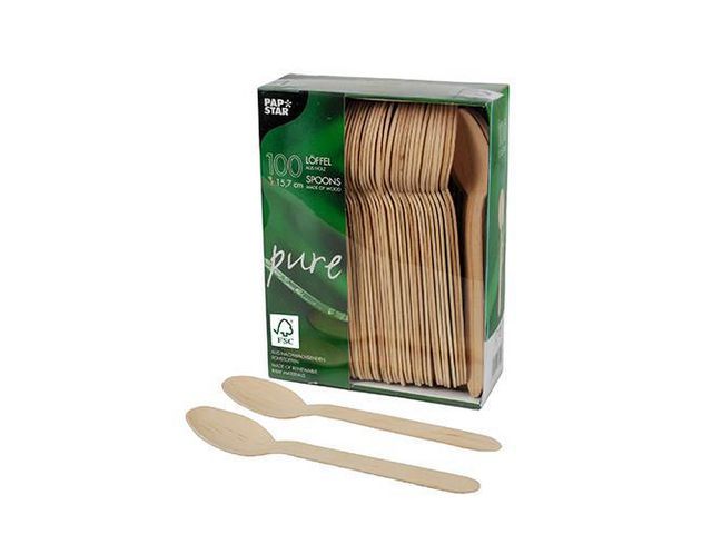 Lepel hout pure 15,7cm/pk100