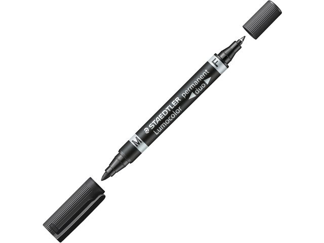 Marker Staedtler LC348 duopunt zw/pk10