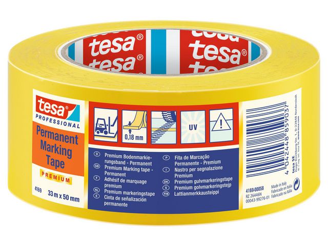 Markeringstape tesa 4169 50mmx33m geel