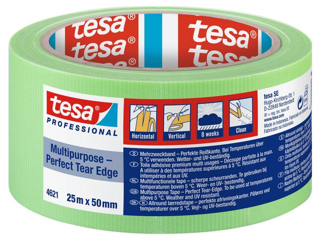 Markeringstape Tesa 4621 50mmx25m groen