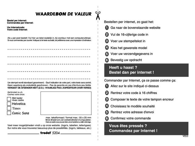 Nabestelkaart Trodat 5204