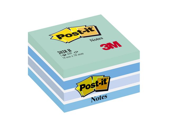 Notitieblok PostIt 76x76mm pastelbl/450v