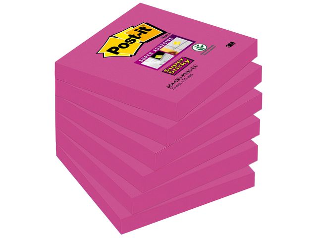 Notitieblok SuperSticky 76x76 fuchsia/p6