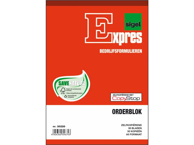 Orderblok Sigel A5 duplo 2x50 bl/wr 5