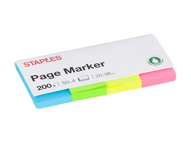 Pagemarker SPLS 20x38mm assorti/pk4x50