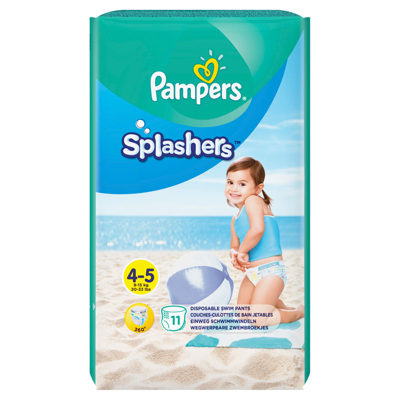 Pampers Splashers Maat 4-5, 11 Wegwerpbare Zwemluiers