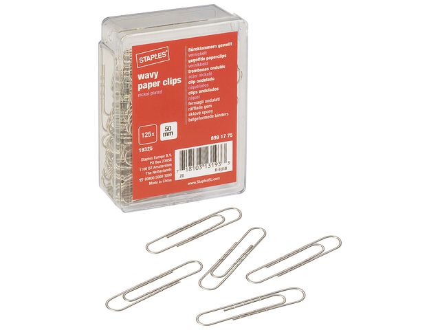 Paperclip SPLS 50mm zilver/pk125