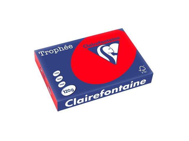 Papier Trophée A4 120g koraalrood/pk250v