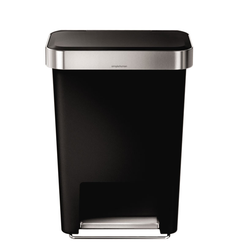 Pedaalemmer Rectangular Kunststof met Liner Pocket 45 ltr, Simplehuman