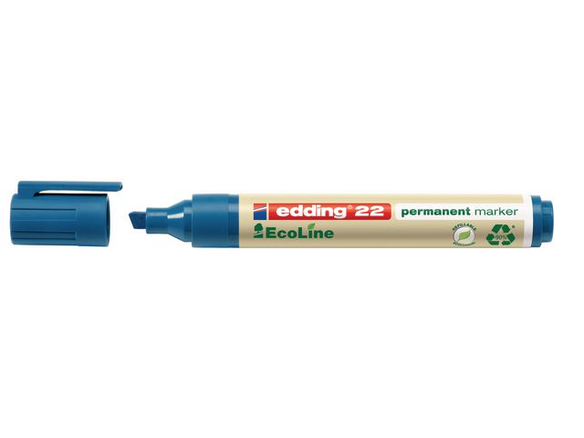 Permanent marker edding 22 eco blauw/d10