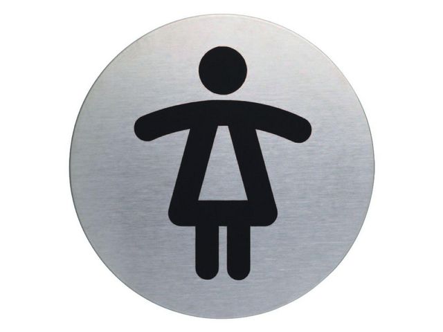 pictogram damestoilet staal