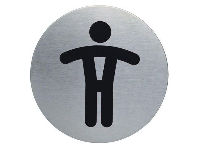 pictogram herentoilet staal