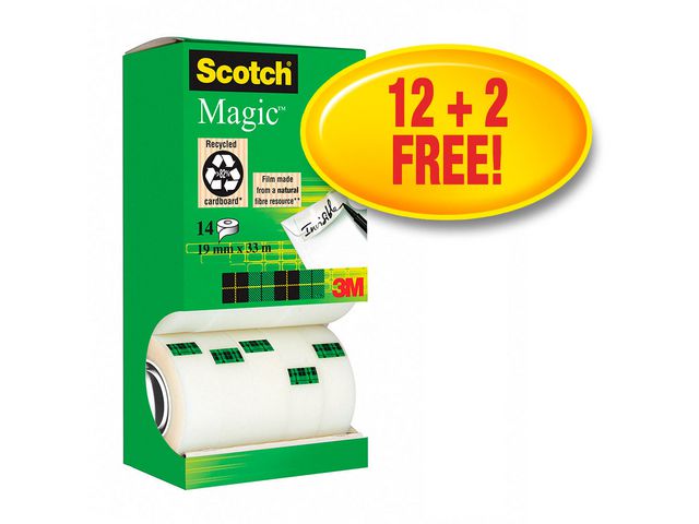 Plakband magic Scotch 810 19mmx33m/ds14r