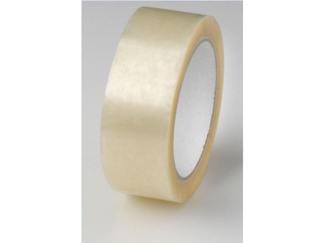 Plakband PP 25mmx66m transparant/pk6