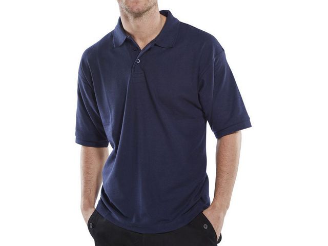 Poloshirt navy blauw L