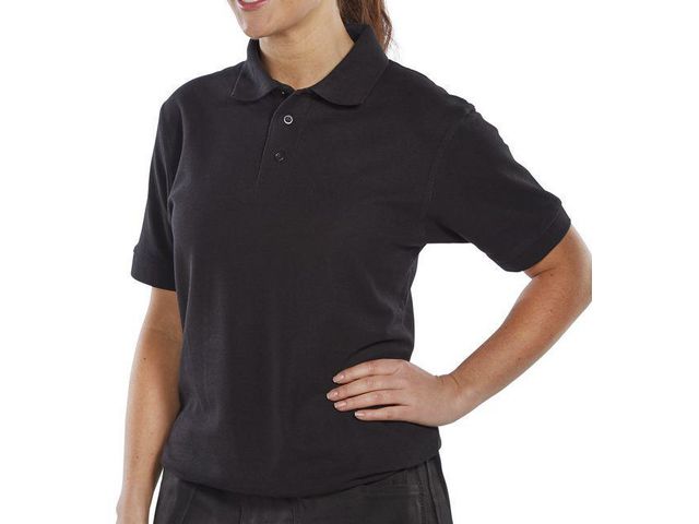 Poloshirt zwart 4XL