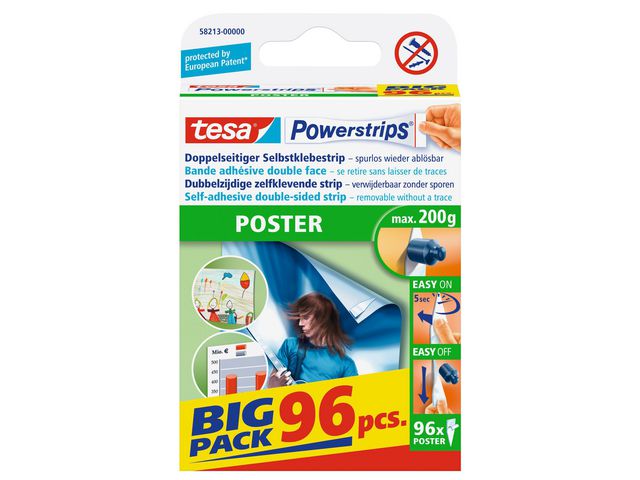 Powerstrip tesa Poster zelfklevend/ds 96