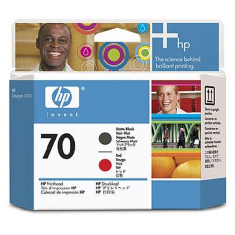 Printkop HP 70 zwart/rood/pk2