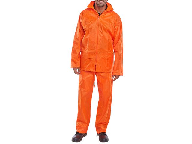 Regenpak nylon oranje 4XL