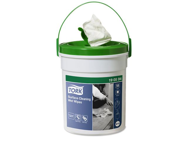 Reinigingsdoek Tork W15 wet wipe/ds58vel