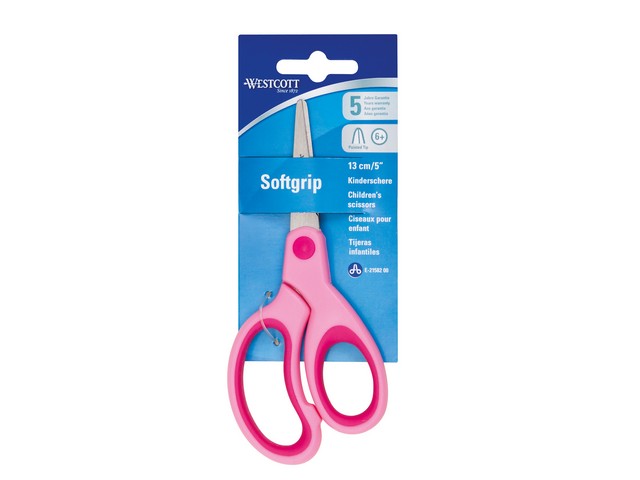 Schaar Westcott Kids Softgrip 13cm roze