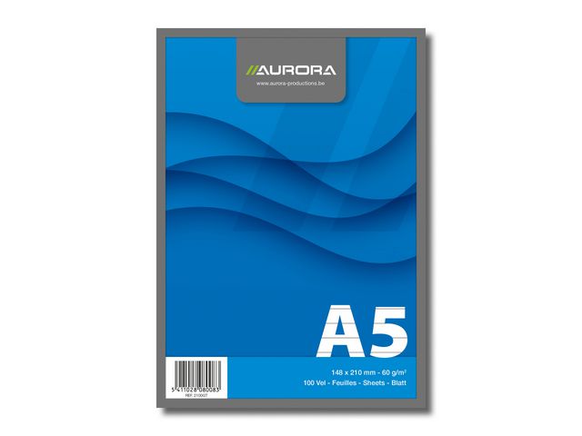 Schrijfblok Aurora A5 lijn 100v/pak 10