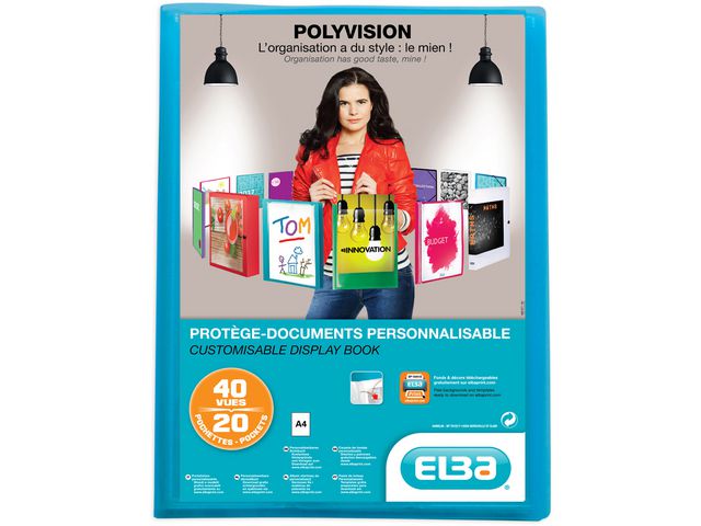 Showalbum ELBA Polyvision A4 20tassen bl