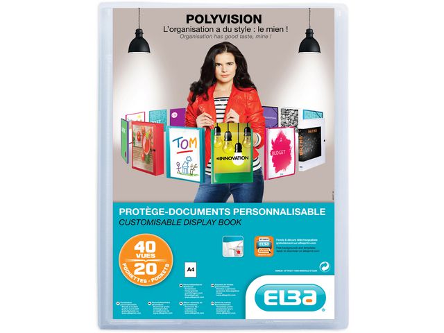 Showalbum ELBA Polyvision A4 20tassen tr