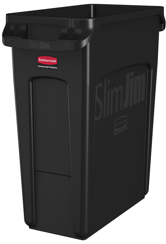 Slim Jim met luchtsleuven 60 ltr, Rubbermaid