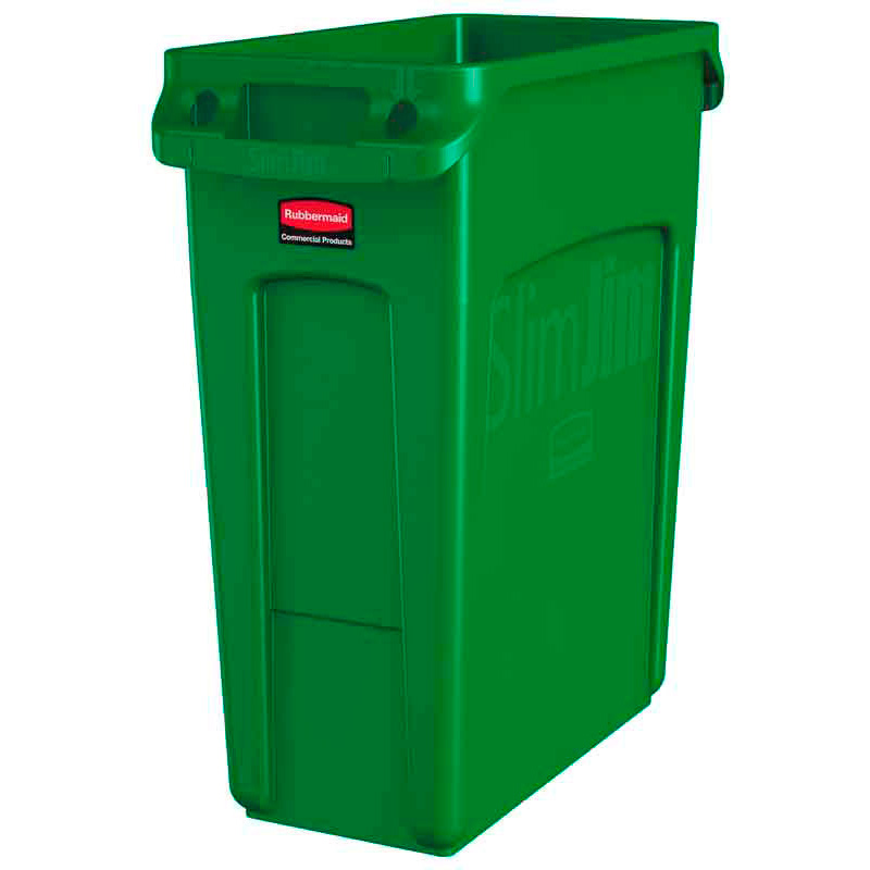 Slim Jim met luchtsleuven 60 ltr, Rubbermaid