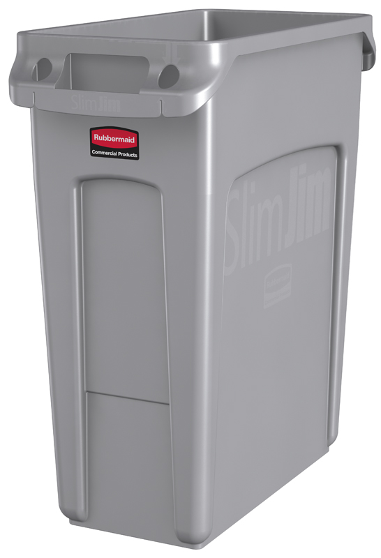 Slim Jim met luchtsleuven 60 ltr, Rubbermaid