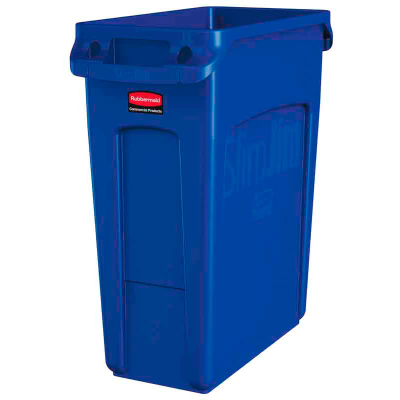 Slim Jim met luchtsleuven 60 ltr, Rubbermaid